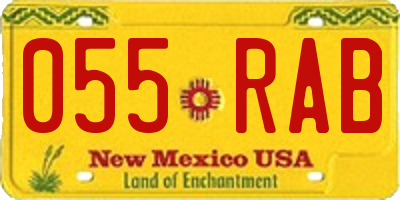 NM license plate 055RAB