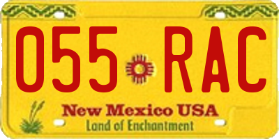 NM license plate 055RAC