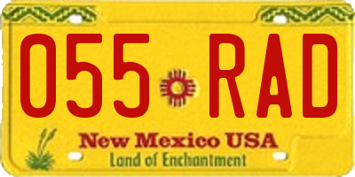 NM license plate 055RAD