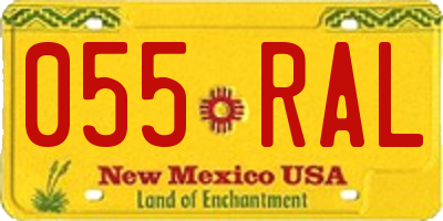 NM license plate 055RAL
