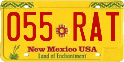 NM license plate 055RAT