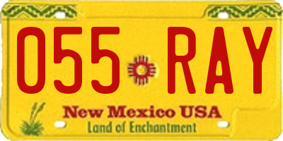 NM license plate 055RAY