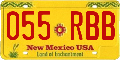NM license plate 055RBB