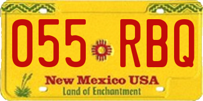 NM license plate 055RBQ