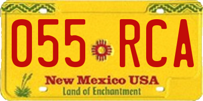 NM license plate 055RCA