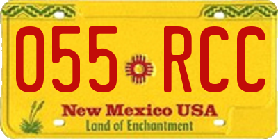 NM license plate 055RCC