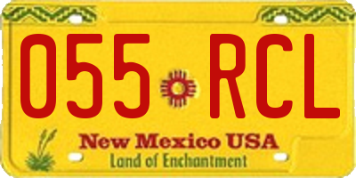 NM license plate 055RCL