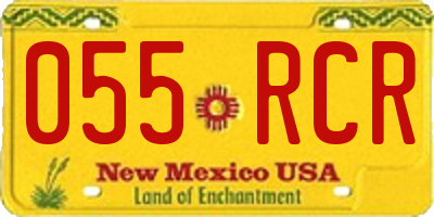 NM license plate 055RCR