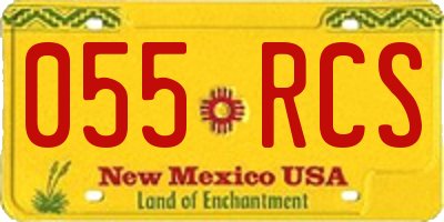 NM license plate 055RCS