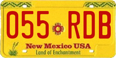 NM license plate 055RDB