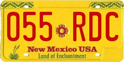 NM license plate 055RDC