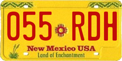 NM license plate 055RDH