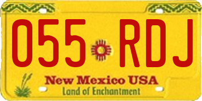 NM license plate 055RDJ