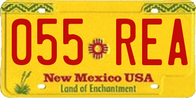 NM license plate 055REA