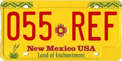 NM license plate 055REF