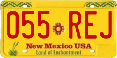 NM license plate 055REJ