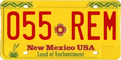 NM license plate 055REM