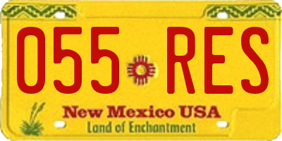 NM license plate 055RES