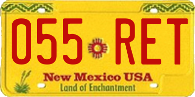 NM license plate 055RET