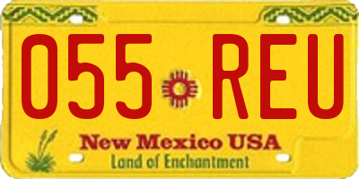 NM license plate 055REU
