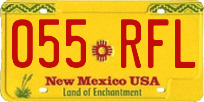 NM license plate 055RFL