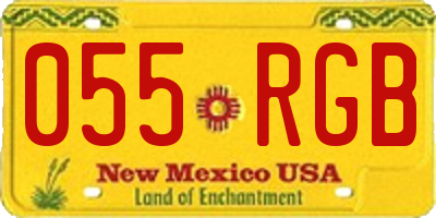 NM license plate 055RGB