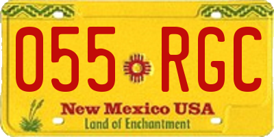 NM license plate 055RGC