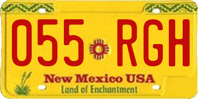 NM license plate 055RGH