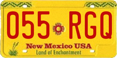 NM license plate 055RGQ