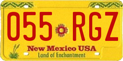 NM license plate 055RGZ