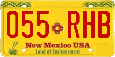 NM license plate 055RHB