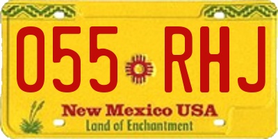 NM license plate 055RHJ