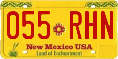 NM license plate 055RHN