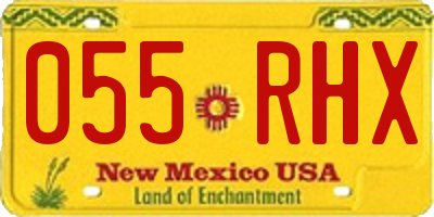 NM license plate 055RHX