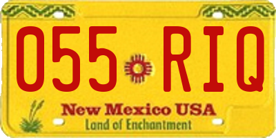 NM license plate 055RIQ
