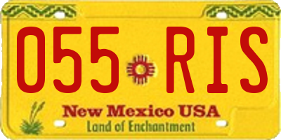 NM license plate 055RIS