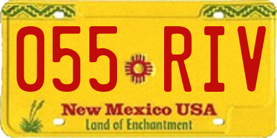 NM license plate 055RIV