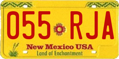 NM license plate 055RJA