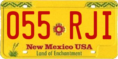 NM license plate 055RJI