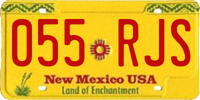 NM license plate 055RJS