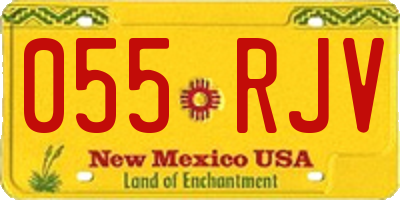 NM license plate 055RJV