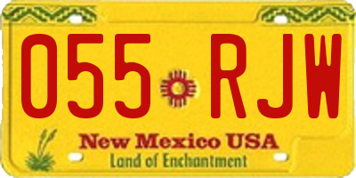 NM license plate 055RJW