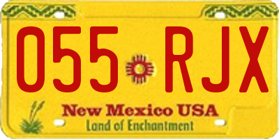 NM license plate 055RJX