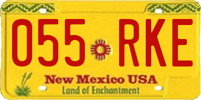 NM license plate 055RKE