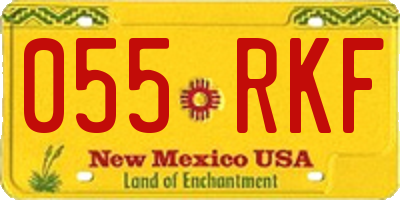 NM license plate 055RKF