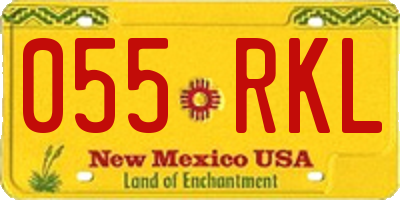 NM license plate 055RKL