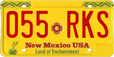 NM license plate 055RKS