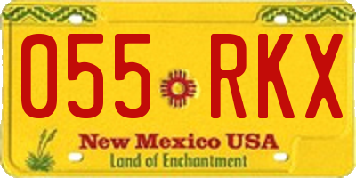 NM license plate 055RKX
