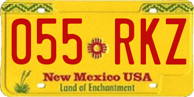NM license plate 055RKZ