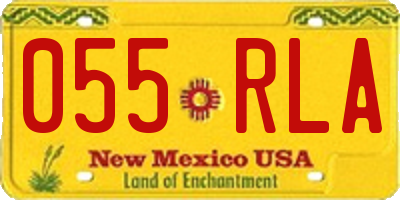 NM license plate 055RLA